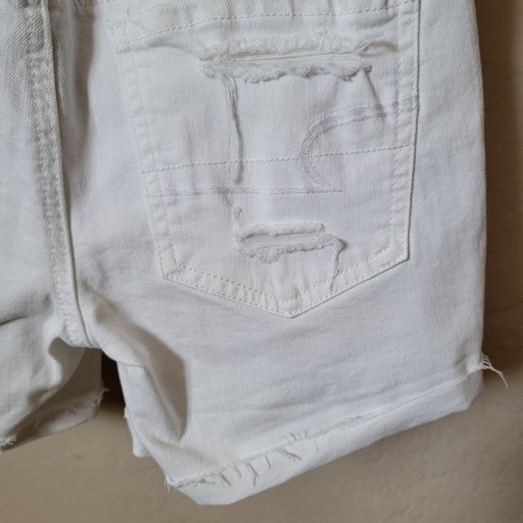 American Eagle Outfitters Midi Low Rise Super Stretch Denim Jean Shorts - Picture 11 of 16